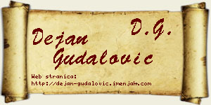 Dejan Gudalović vizit kartica